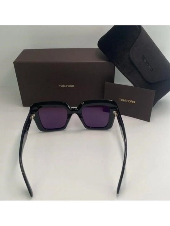 New Authentic Tom Ford Women\'s Black Esme Smoke Square Sunglasses Ft1157 01a 50 main image 5